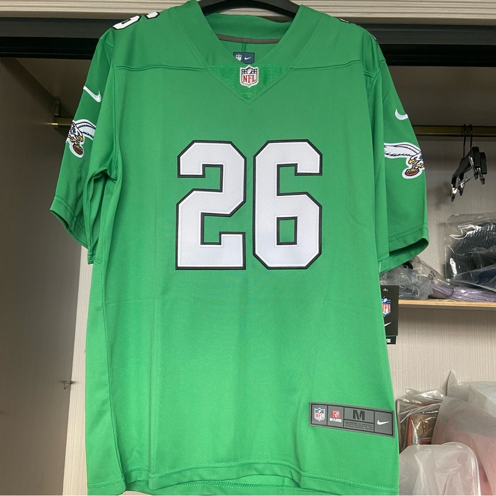 Nike Philadelphia Eagles Saquon Barkley #26 Mens Green Jersey M